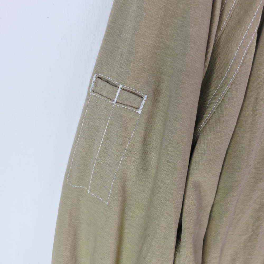 Bulwark FR iQ Series Mens XXL Tall 2XLT Khaki Tan Flame Resistant Henley Shirt - Picture 7 of 16
